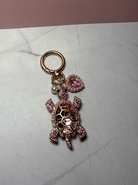 🐢 Pink Turtle Bag Charm Keychain